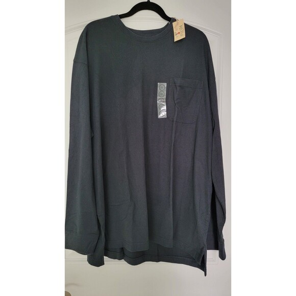 NWT Red Head T-Shirt Men's 3XL Black Cotton Long Sleeve Pocket Casual - Picture 2 of 4